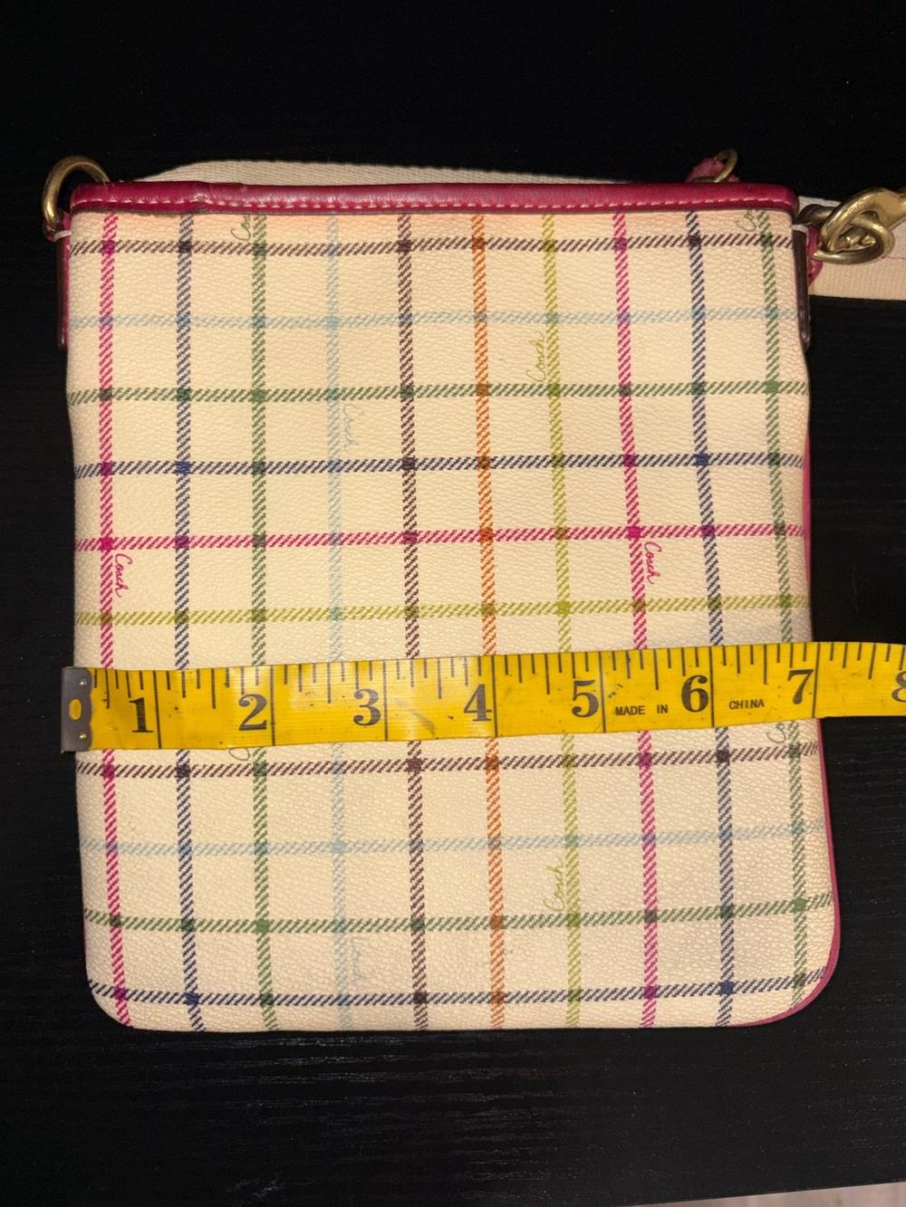 Authentic Coach Poppy Tartan Plaid Crossbody Swingpack Bag - Picture 3 of 15